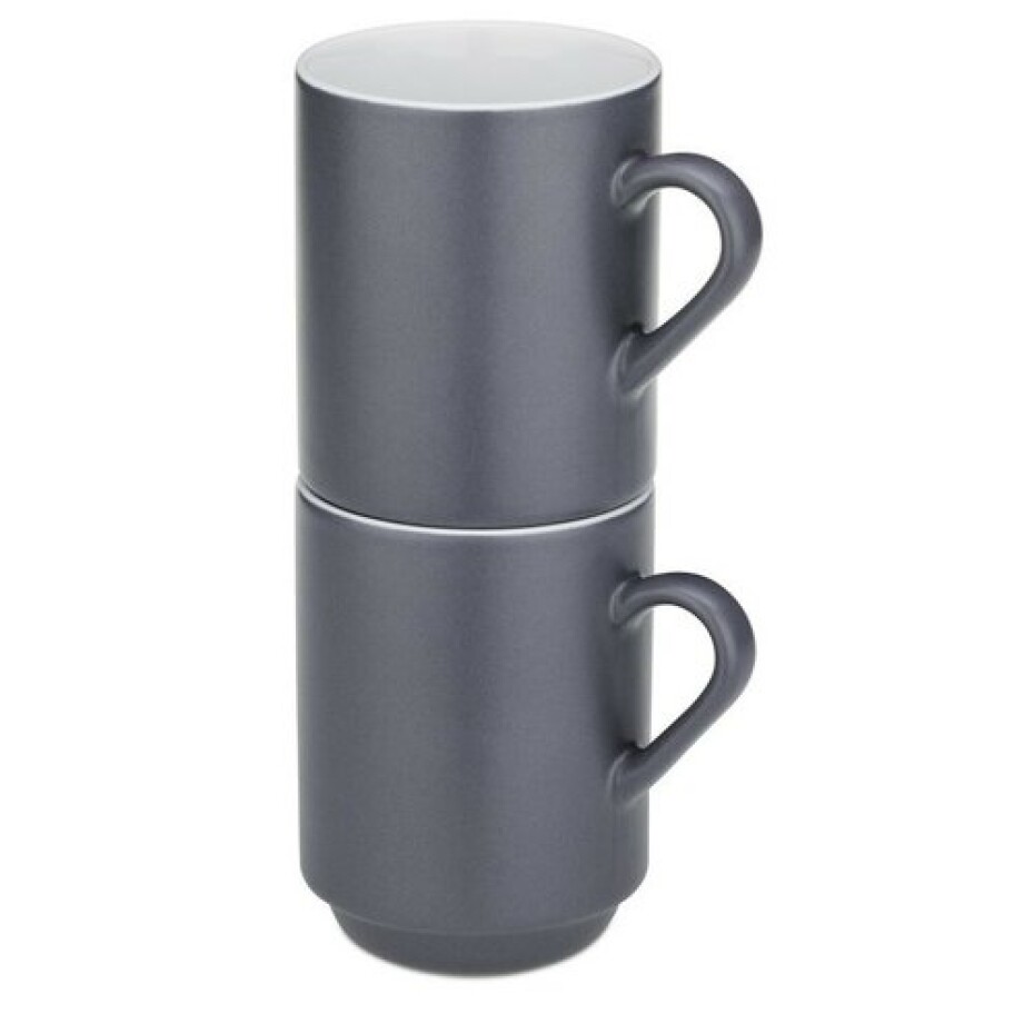 Kela Sada keramických hrnků MATTIA, 2 ks, šedá, 300 ml - main (2)