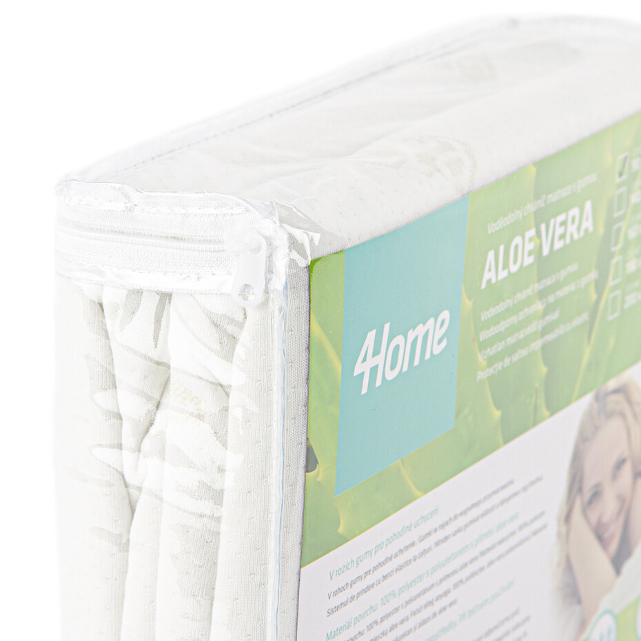 4Home Aloe Vera Nepropustný chránič matrace s lemem, 90 x 200 cm - main (8)