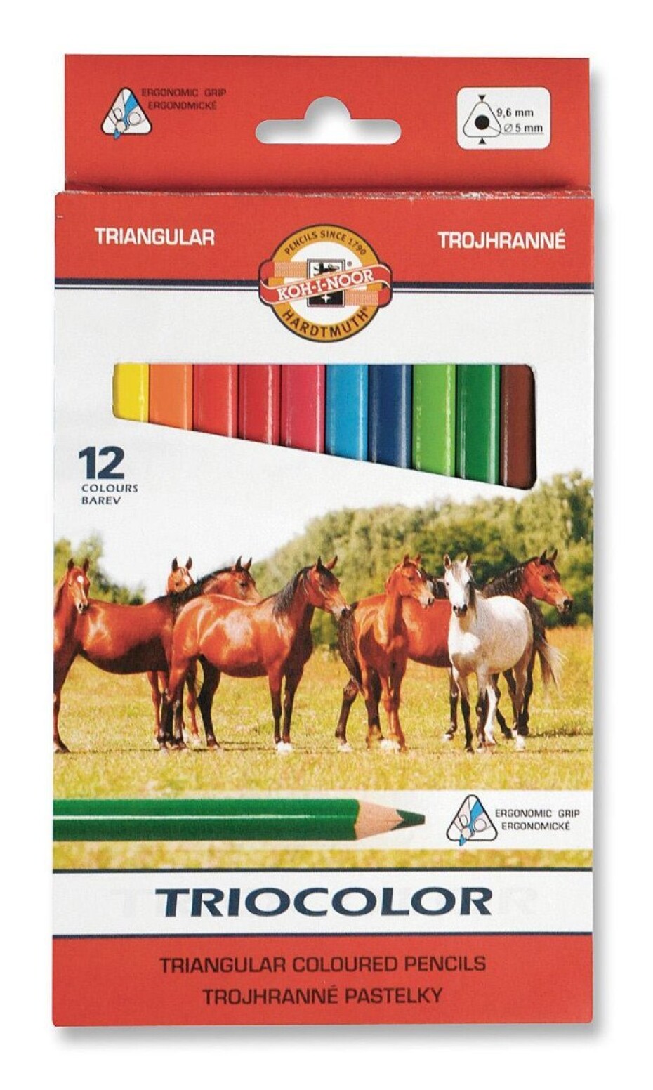 Koh-i-noor pastlky TRIOCOLOR trojhranné souprava 12 ks - main (0)