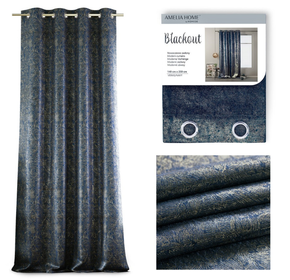 ArtFlhf Zatemňovací závěs BLACKOUT VERAS K | 140 x 250 cm Barva: Wine - main (8)