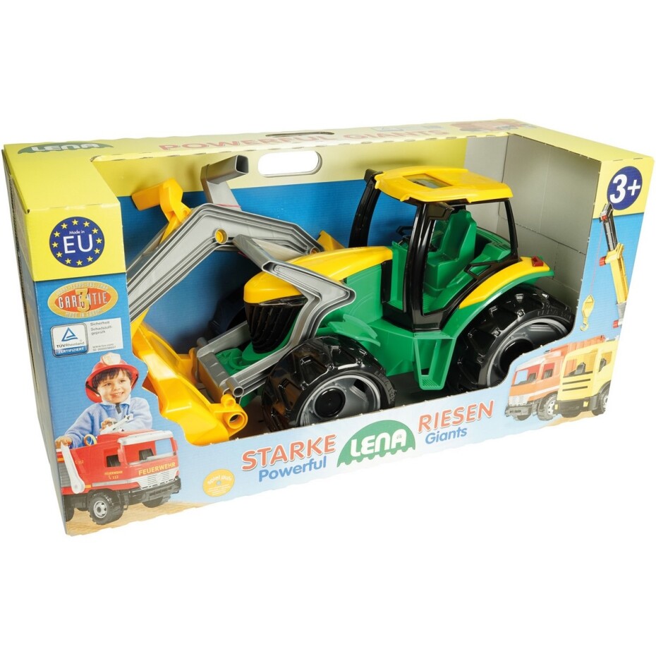 Lena Traktor se lžící a bagrem, 65 cm, zeleno-žlutá - main (5)