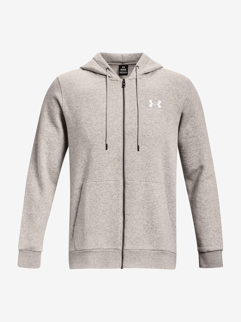 Pánská mikina Under Armour  Essential Fleece FZ Hood-GRY L - main (4)