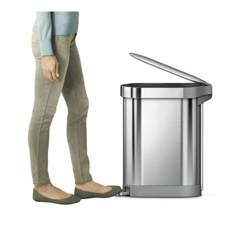 Simplehuman Pedálový odpadkový koš Slim 45 l, nerez - main (1)