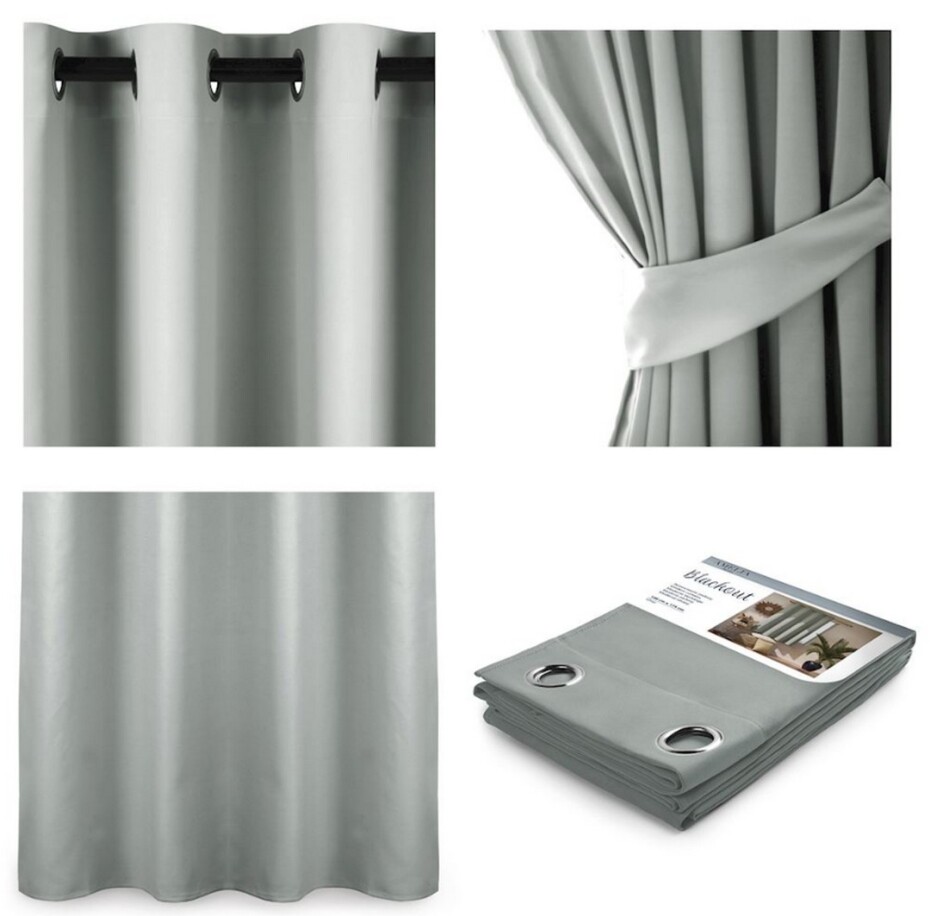 ArtFlhf Zatemňovací závěs BLACKOUT EYELETS K | 140 x 245 cm Barva: Silver - main (0)