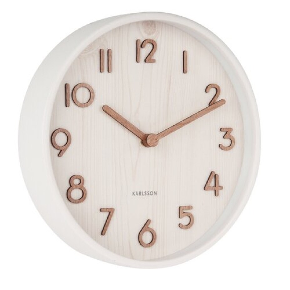 Karlsson 5808WH Designové nástěnné hodiny pr. 22 cm - main (1)