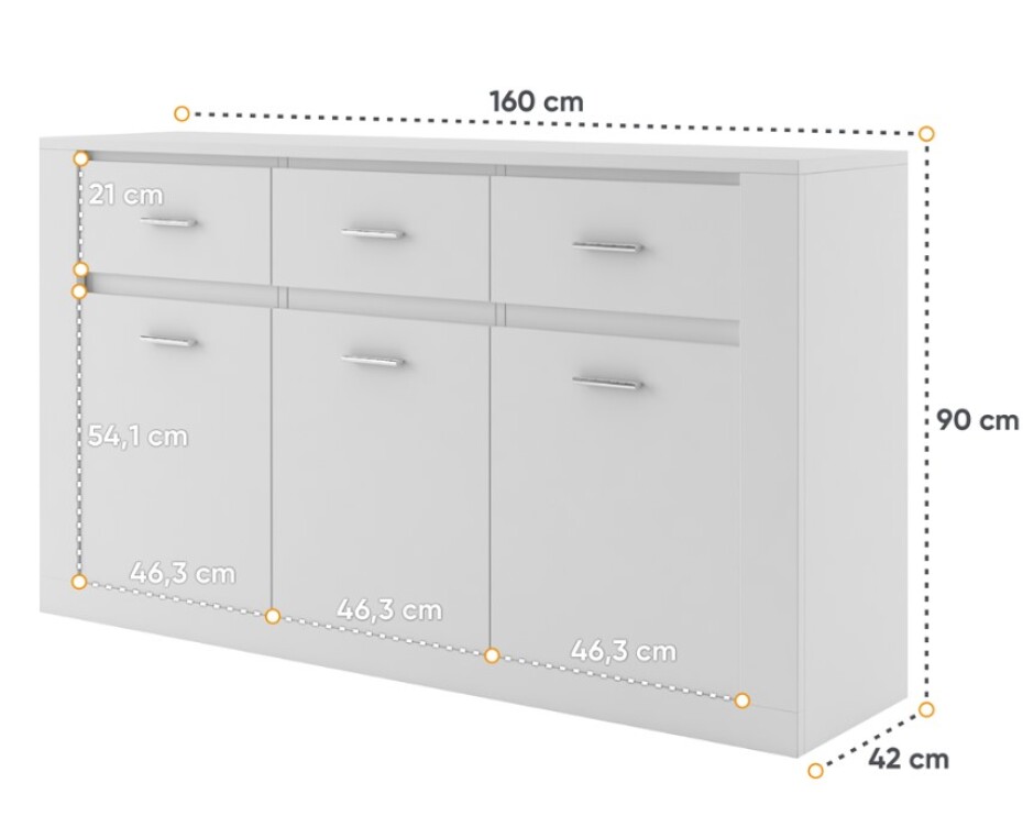 Dig-net nábytek Komoda TIAR AR-09 | bílá - main (3)