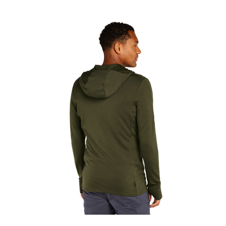 Pánská mikina Icebreaker Merino 260 Quantum IV LS Zip Hoodie Loden S - main (1)
