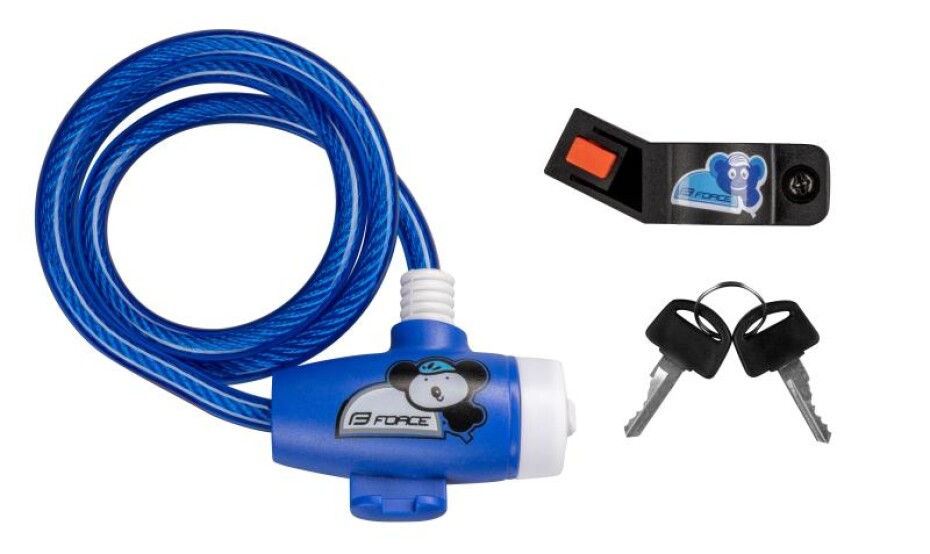 Force Zámek dětský s držákem 80cm/8mm, modrý - main (0)