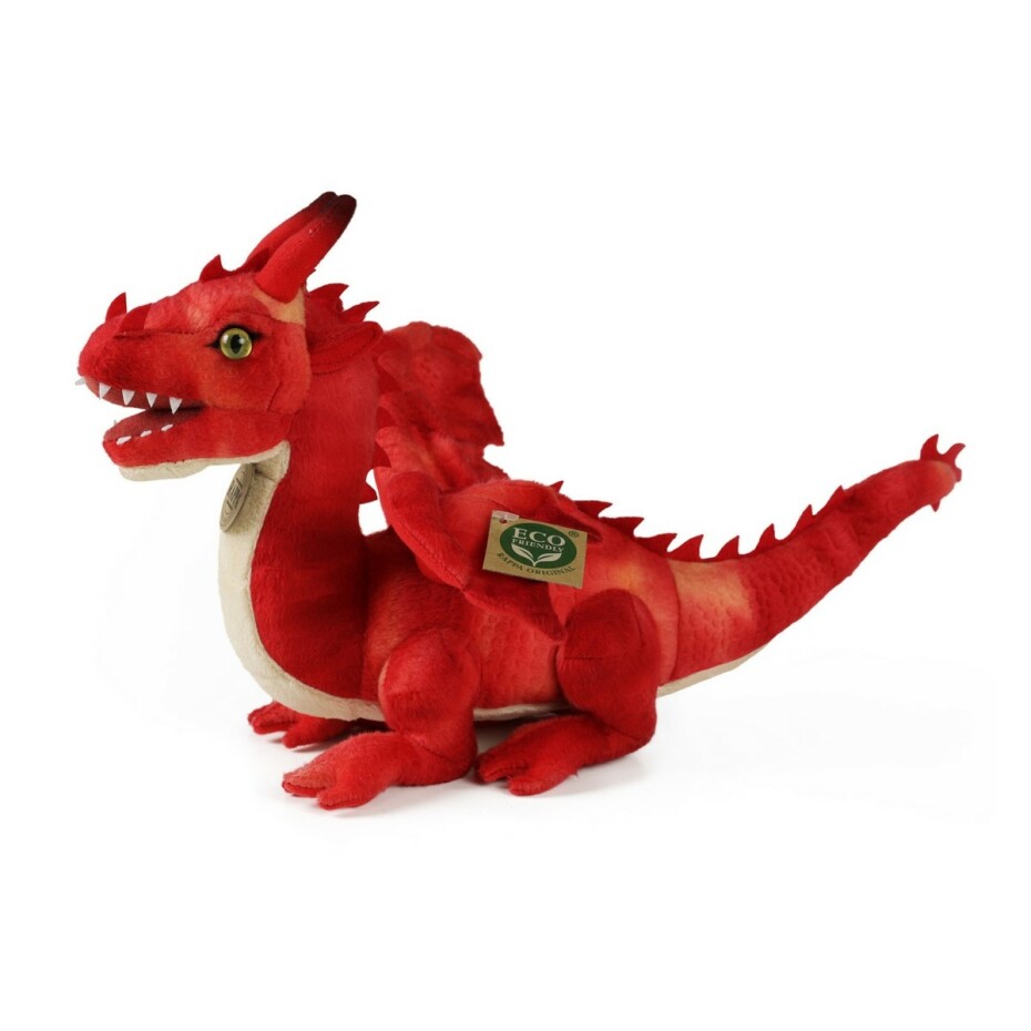 Rappa Plyšový drak, 40 cm červený ECO-FRIENDLY - main (2)