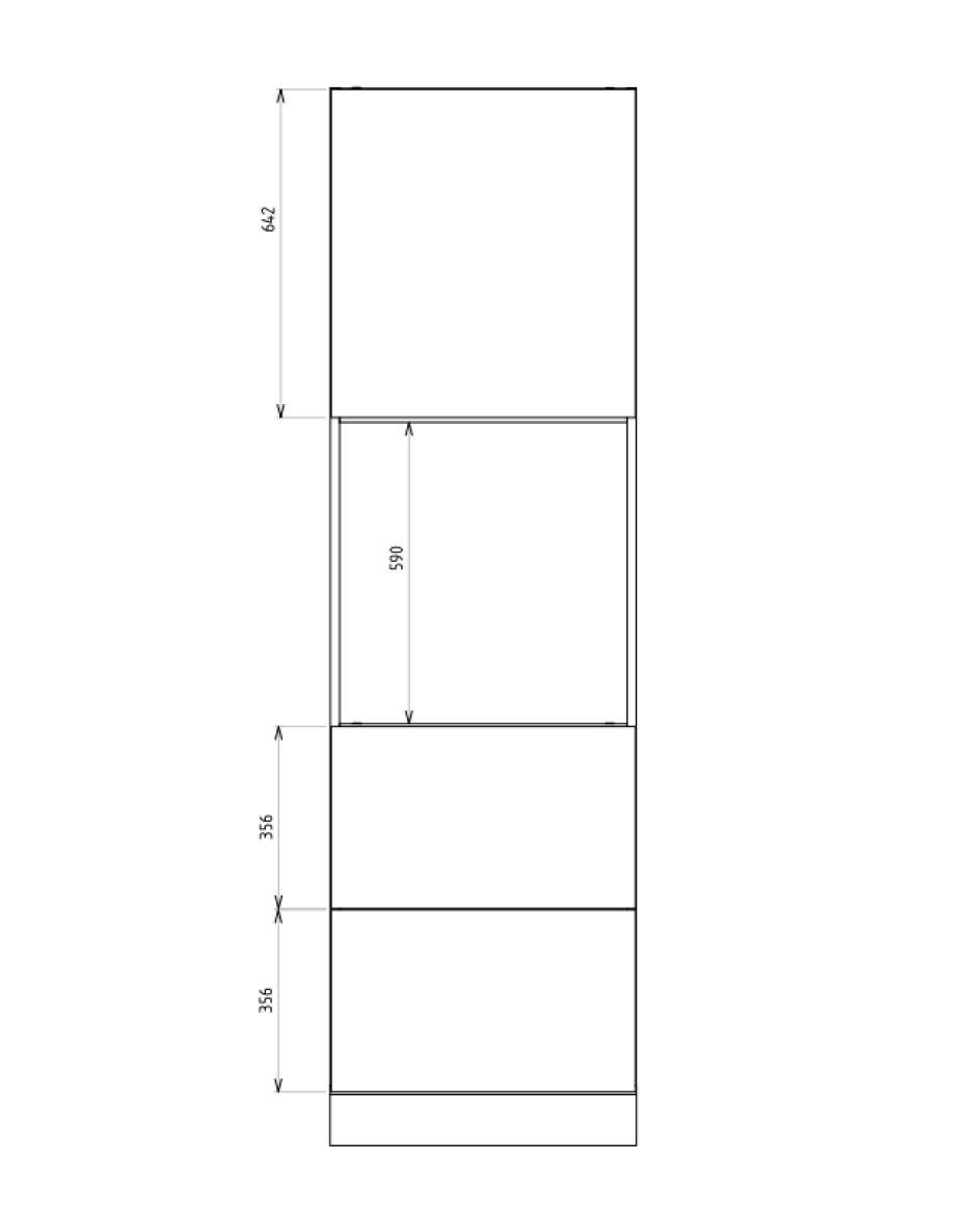 ArtExt Kuchyňská skříňka vysoká pro vestavnou troubu ESSEN | D14RU 2M 356 Barva korpusu: Grey - main (20)