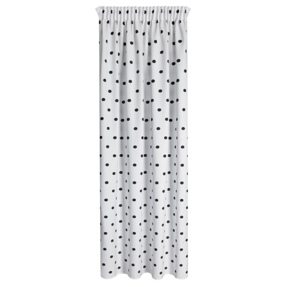 ArtFir Závěs BUSA P | bílá/černá 140 x 270 cm - main (2)