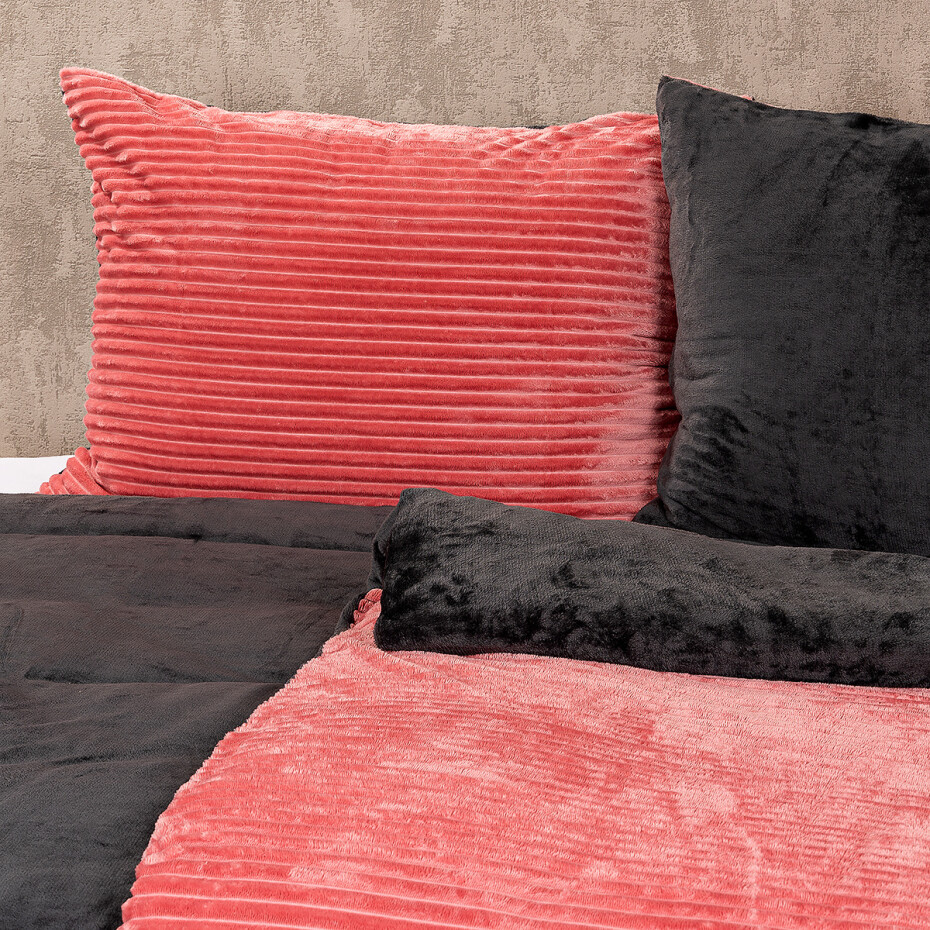 4Home Povlečení mikroflanel Stripe růžová, 140 x 200 cm, 70 x 90 cm - main (4)