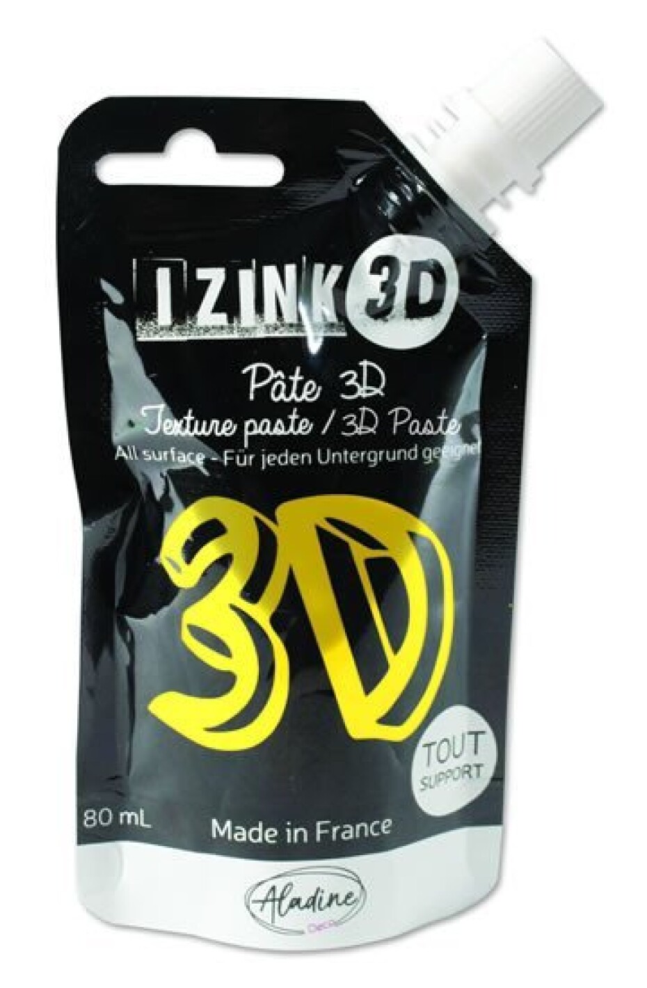 Reliéfní pasta 3D IZINK - mimosa, žlutá, 80 ml - main (0)