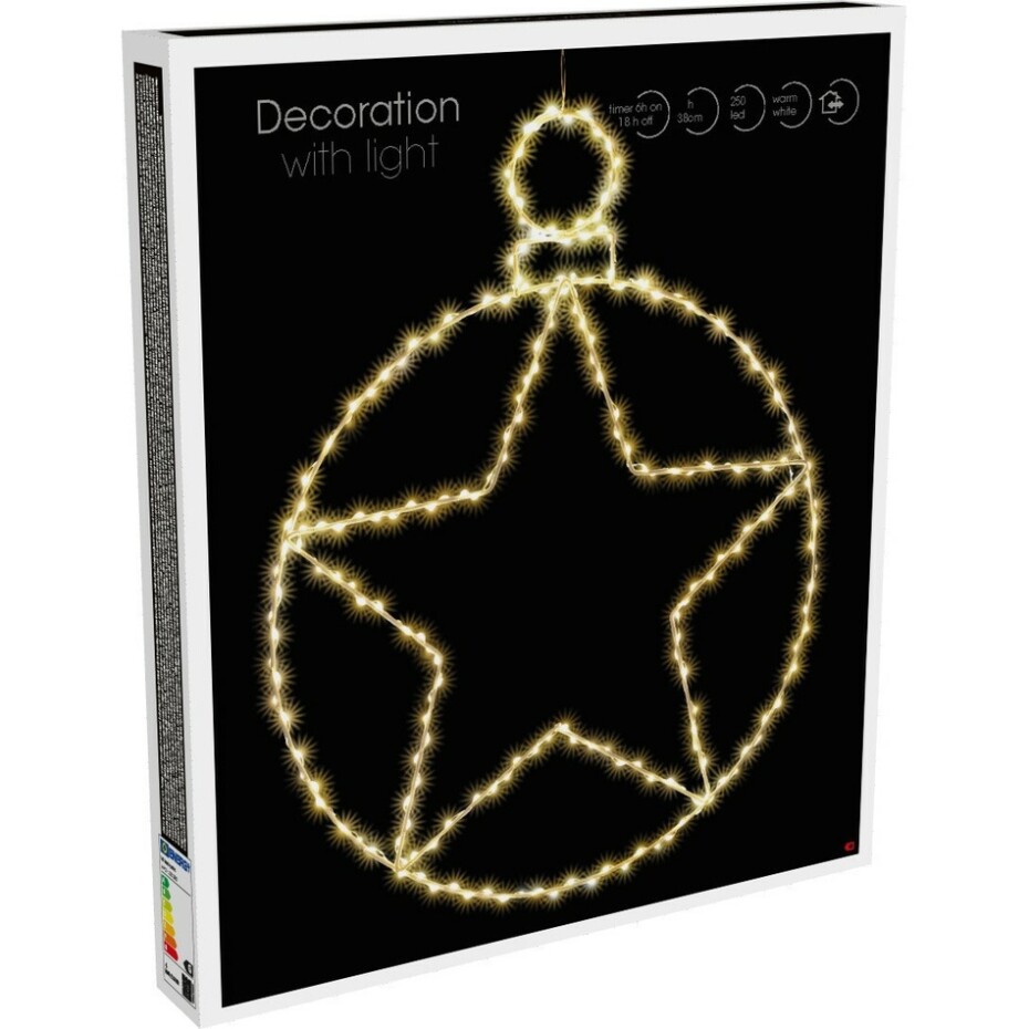 Vánoční závěsná LED dekorace Kerstball Star 236 LED, 48 cm - main (1)