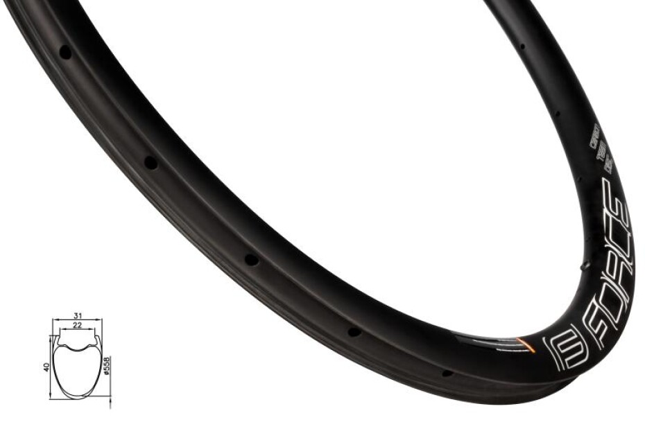 Force Ráfek GRAVEL plášťový KARBON 40mm, 24děr - main (0)