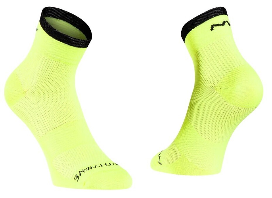 Cyklistické ponožky NorthWave  Origin Mid Yellow Fluo/Black  S - main (0)