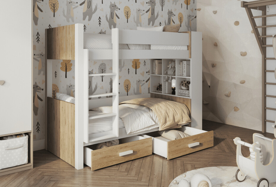 ArtBed Dětská patrová postel GASPAR | 80 x 180 cm Provedení: Borovice přírodní - main (0)