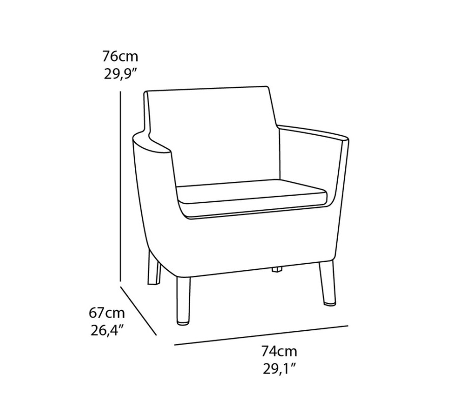 KETER Zahradní set SALOMON 3 seater | grafit - main (3)