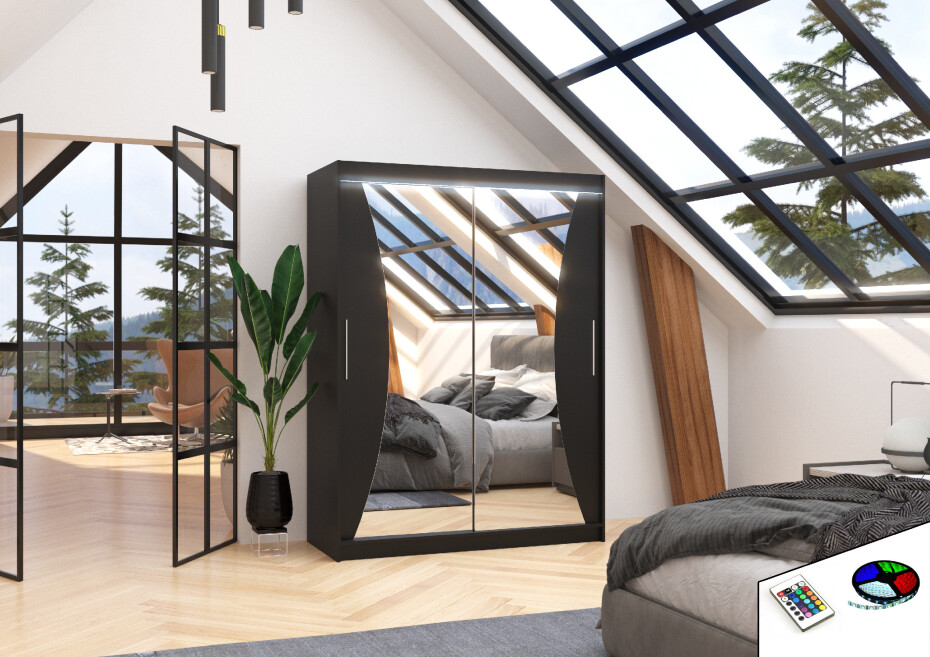 ArtAdrk Šatní skříň MAX | 150 cm Barva: Čokoládová - main (9)