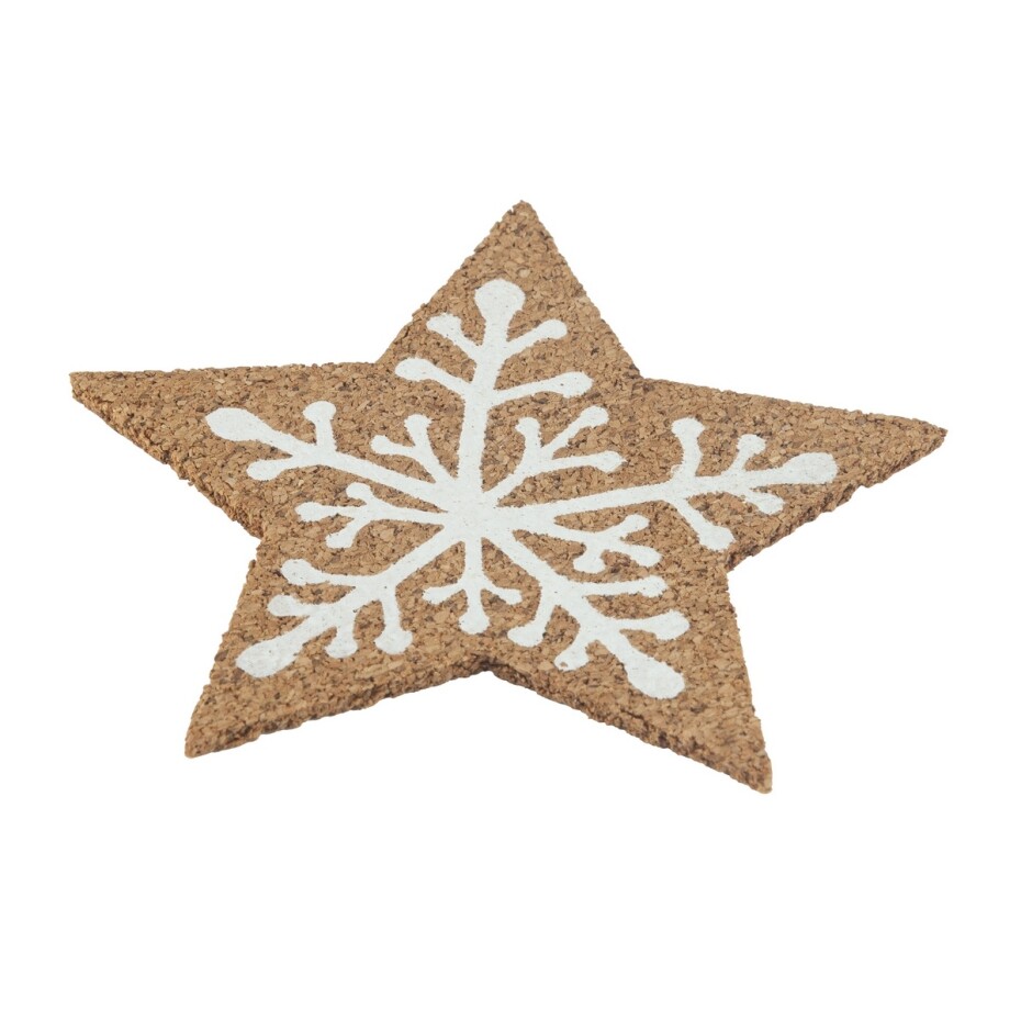Altom Korková podložka pod hrnek Winter star10 x 10 x 0,3 cm, sada 6 ks - main (1)