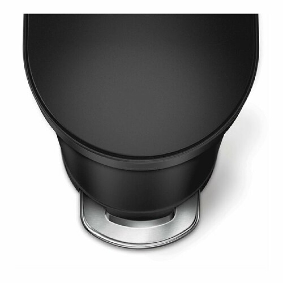 Simplehuman Oválný pedálový koš s nerezovým rámečkem Slim 45 l, černá - main (3)