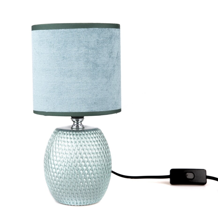Keramická stolní lampa Luna, modrá, 13 x 26,5 x 13 cm - main (0)