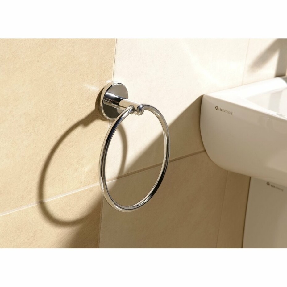 AQUALINE SB106 Samba držák ručníků kruh, stříbrná - main (1)