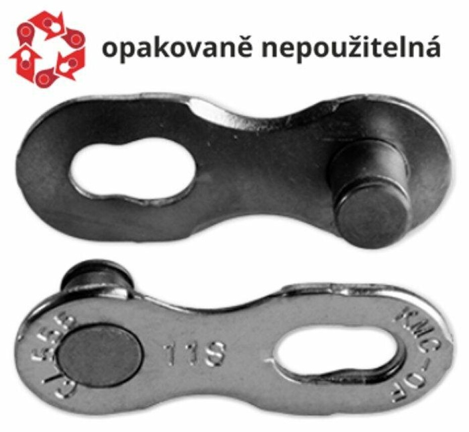 Kmc spojka řetězu Missing Link 11 speed EPT povrch, šedý, balení 5ks, cena za balení - main (0)