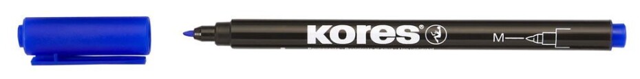 Kores K-MARKER Permanentní popisovač, tenký hrot M, modrý - main (0)