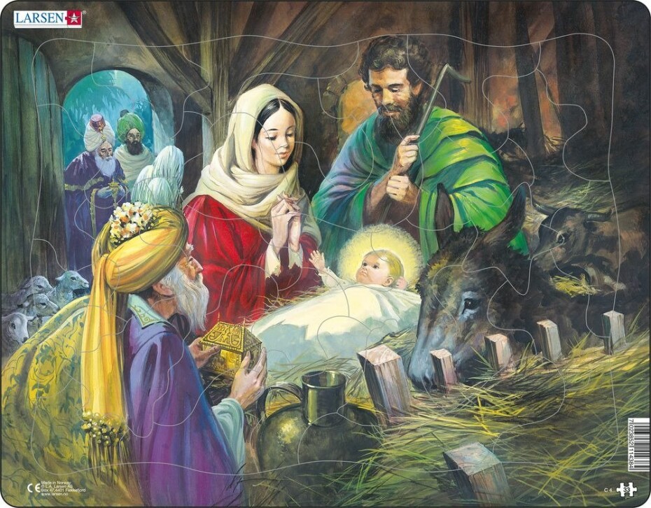 Puzzle Bible - Narození Ježíše 33 dílků - Larsen - main (0)