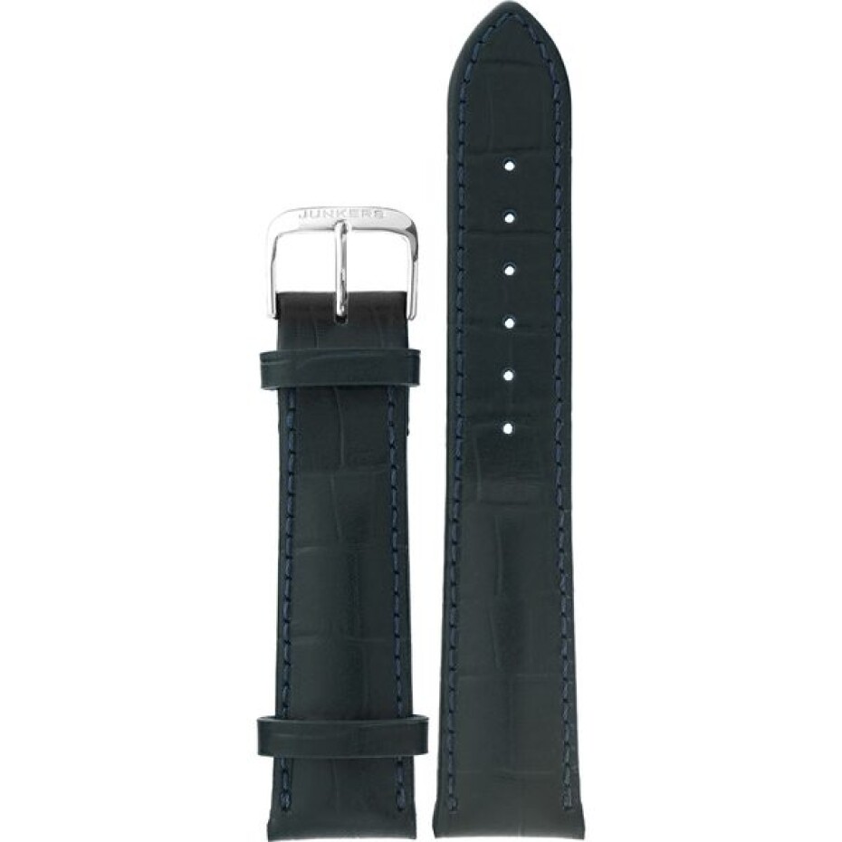 Kožený řemínek Junkers 20mm - tmavě modrý/croco - 20 mm - main (0)