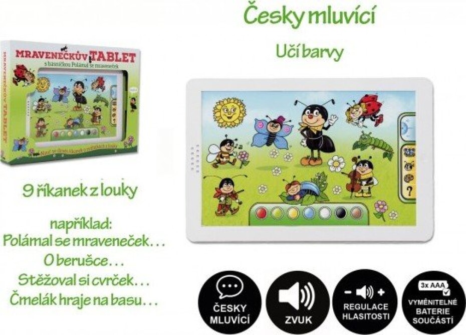 Mravenečkův tablet plast na baterie se zvukem v krabici - main (0)