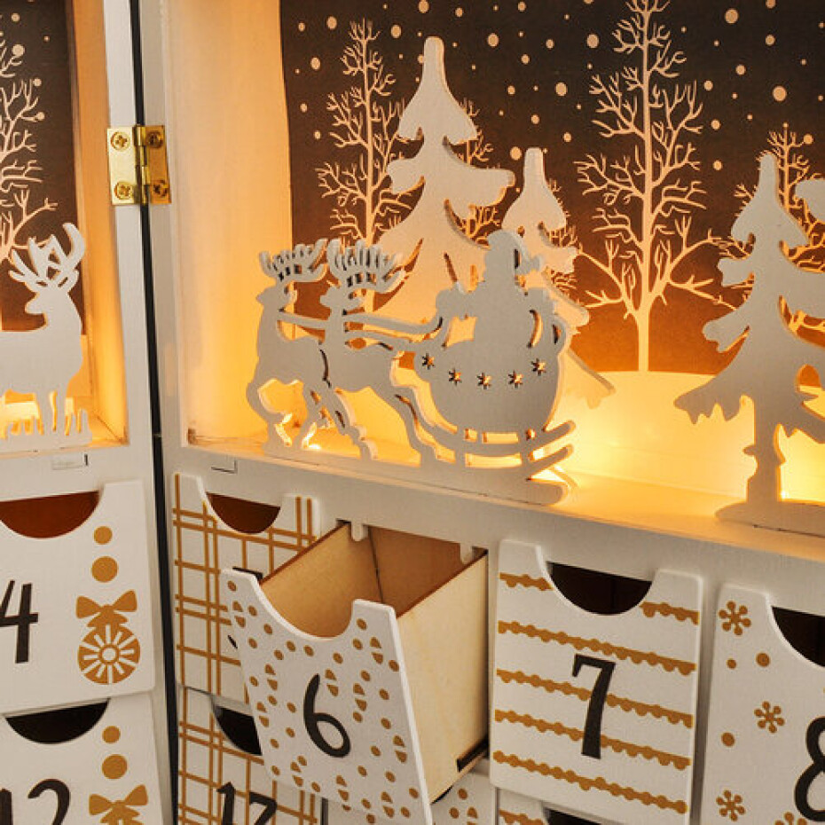 Solight LED adventní kalendář - kniha, 8x LED, 40x30cm, 2x AAA - main (5)
