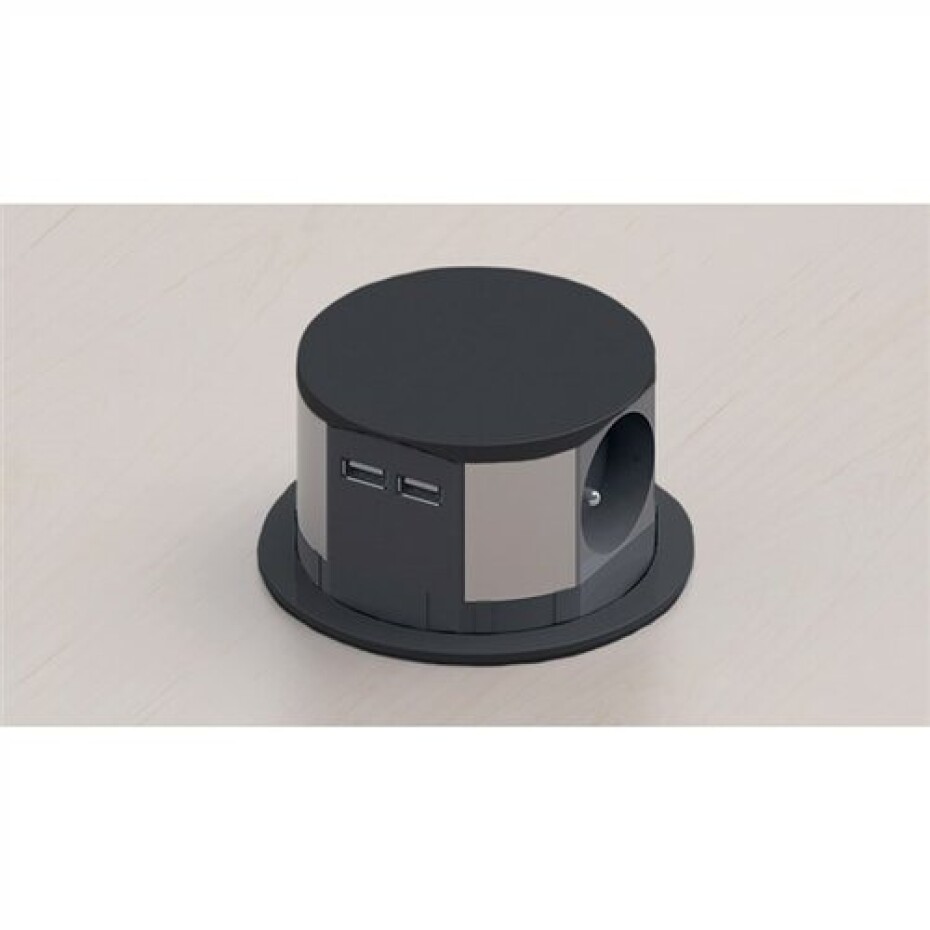 Solight Výsuvný prodlužovací blok se 3 zásuvkami a 2x USB, černá - main (2)