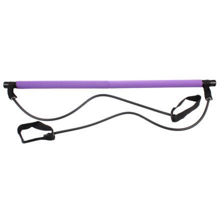 Merco Pilates Sticks posilovací tyč s gumou fialová - main (0)
