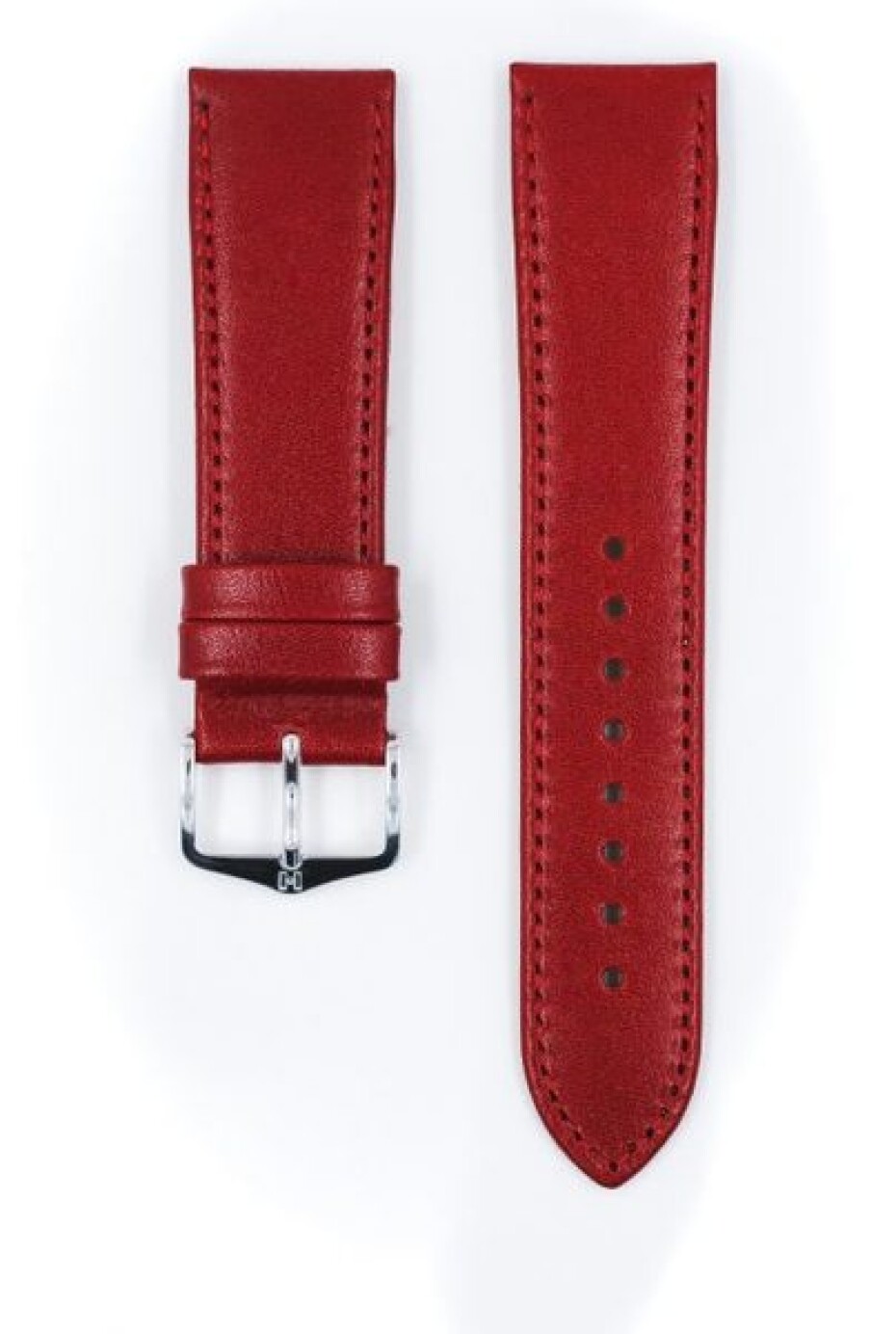 Řemínek Hirsch Osiris - červený - 20 mm - M – Střední délka - 18 mm - Stříbrná - main (1)