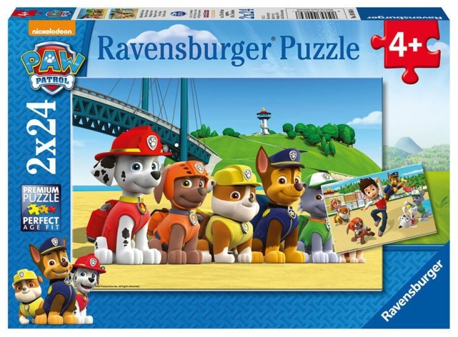 Puzzle Tlapková Patrola: Stateční psi 2x24 dílků - main (0)