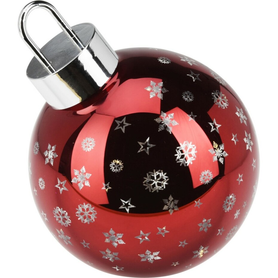 Vánoční LED ozdoba Xmas ball červená, pr. 15 cm - main (1)