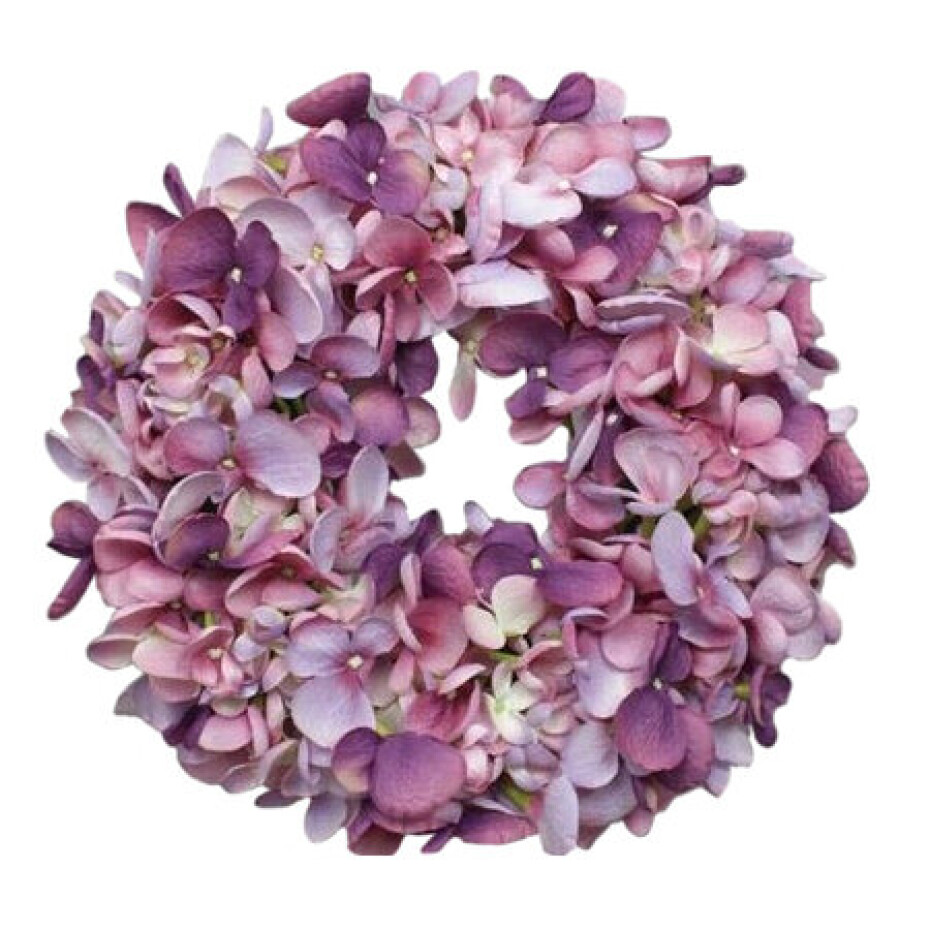Umělý věnec Hortenzie fialová, pr. 24 cm - main (0)