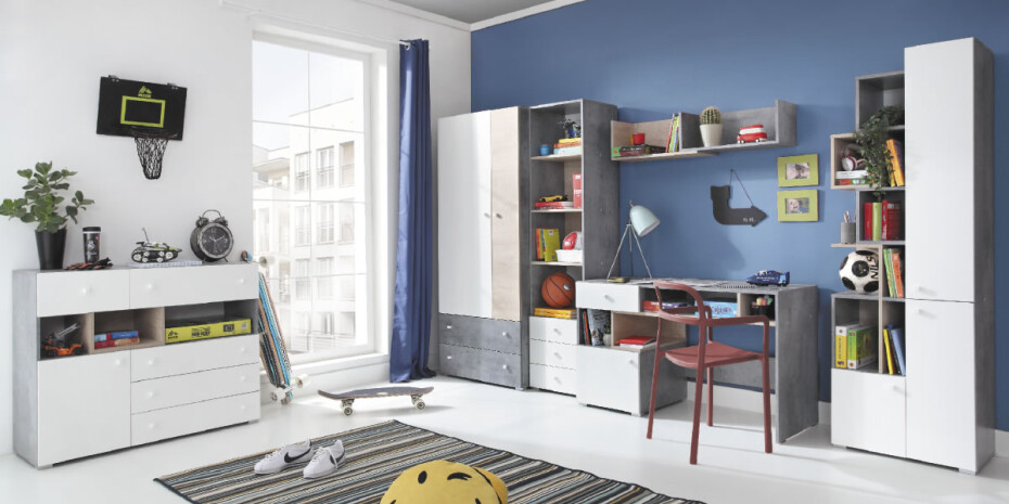 Meblar Komoda SIGMA SI11 Barva: bílá/beton - main (6)