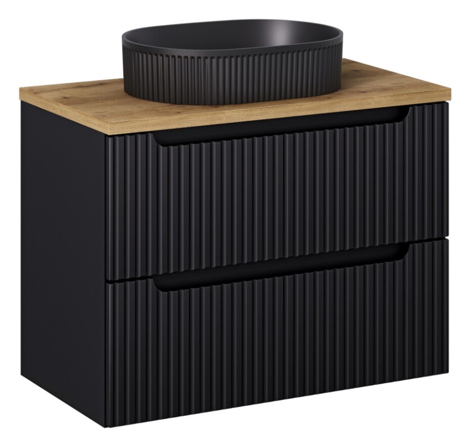 ArtCom Keramické umyvadlo BEYOND 3 E-6531 | černý mat 56 x 36 cm - main (1)