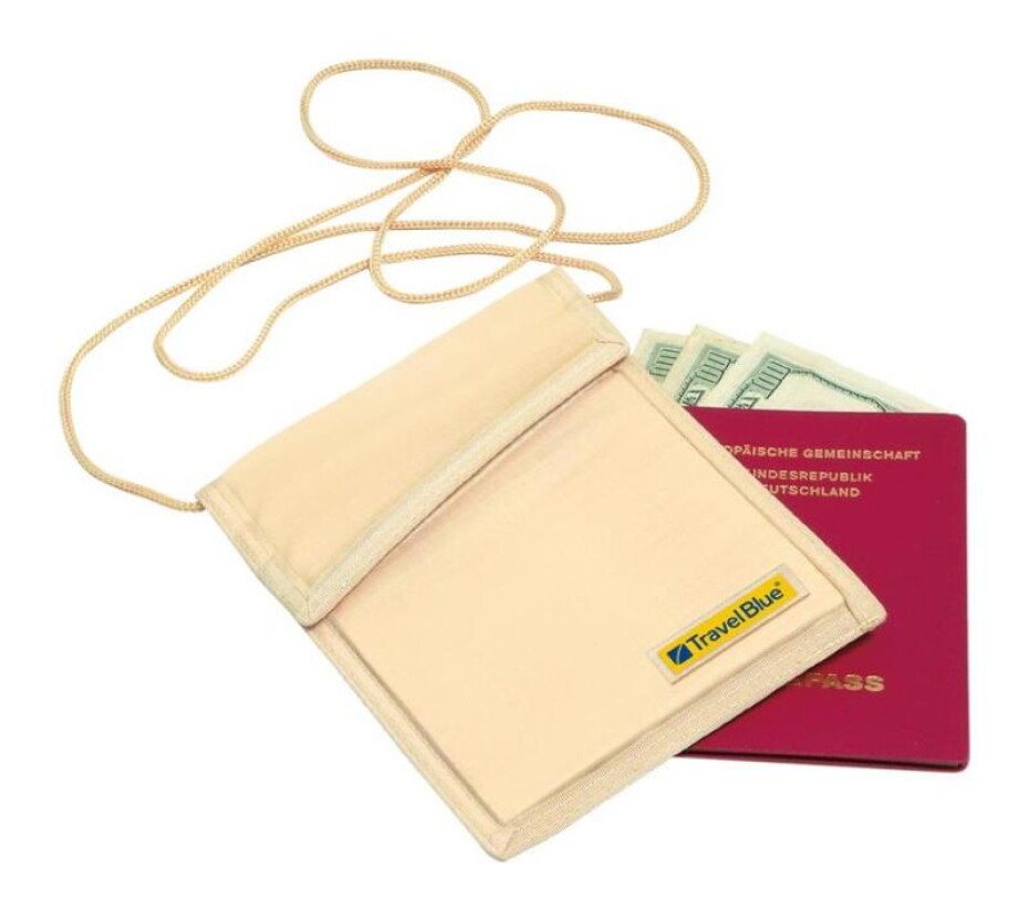 Travel Blue Neck Wallet Rfid Beige - main (0)
