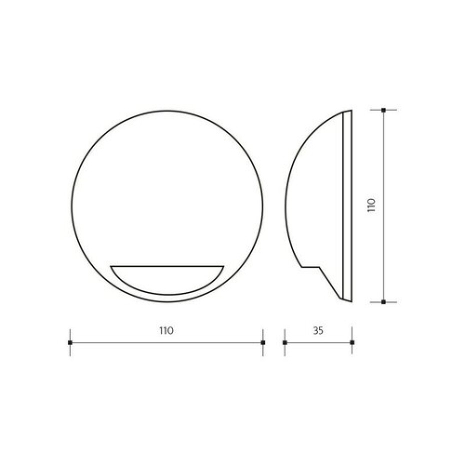 Panlux Venkovní nástěnné LED svítidlo Leon Circle bílá, IP65, 2 W - main (4)