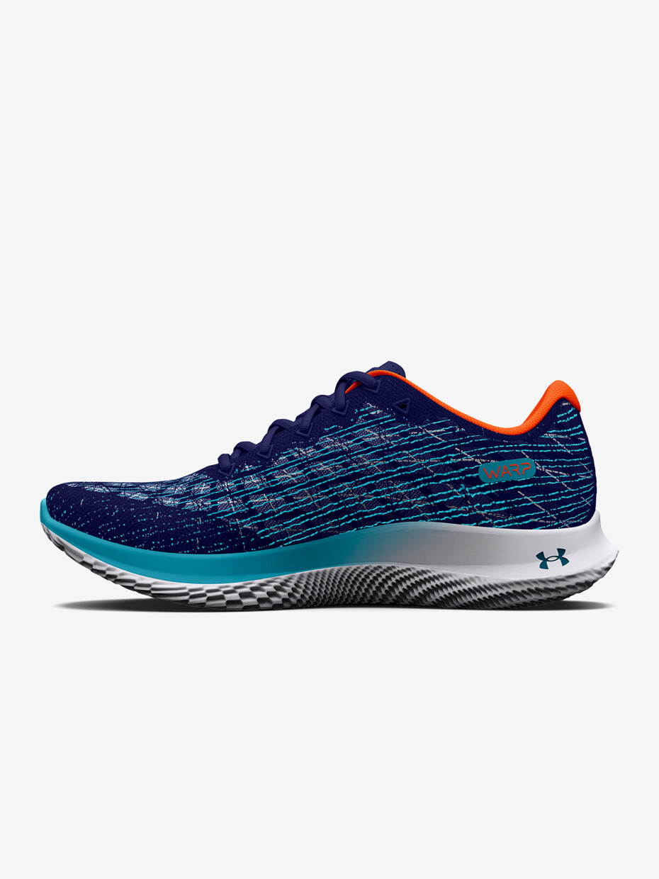 Under Armour Men's UA Flow Velociti Wind 2 Running Shoes Sonar Blue/Citrus Blast/Blue Surf - main (4)