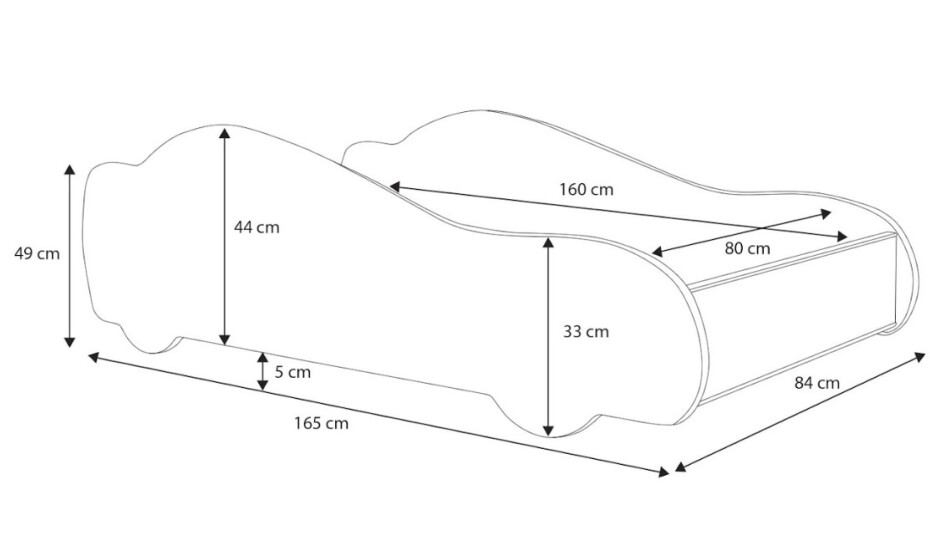 ArtAdrk Dětská auto postel TAXI Provedení: 80 x 160 cm - main (5)