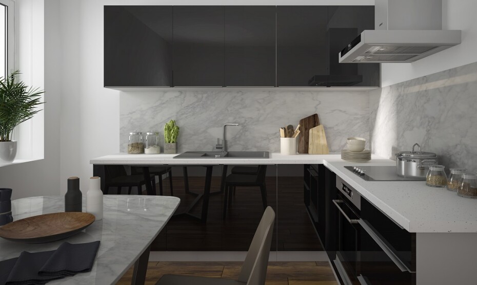 ArtExt Kuchyňská skříňka horní vysoká ESSEN | W4 90 Barva korpusu: Grey - main (11)