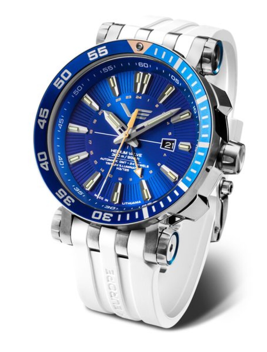 Vostok Europe Energia Rocket Automatic GMT NH34-575A716 - Bílý silikonový řemínek - main (0)