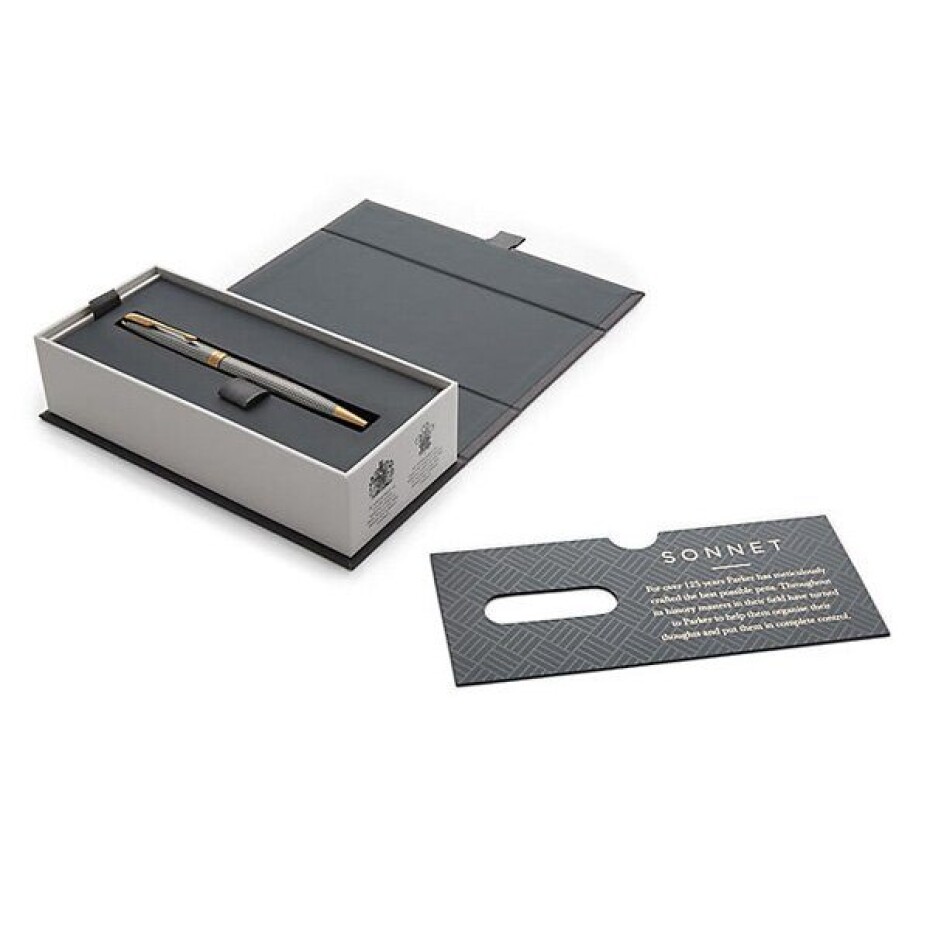 Kuličkové pero Parker Sonnet  Deluxe Silver Chiselled GT 1502/5231492 - main (1)
