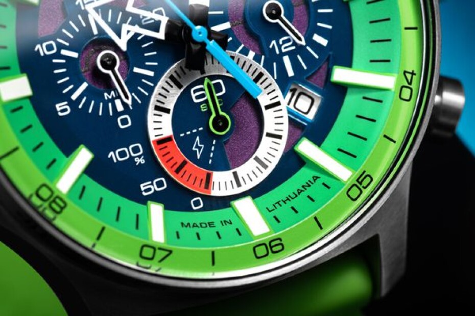 Vostok Europe Expedition North Pole Solar Power Chronograph VR42-595A733B - Náhradní modrý silikonový řemínek - main (3)