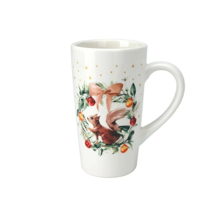 Vánoční porcelánový hrnek Veverčin věnec, 550 ml - main (0)